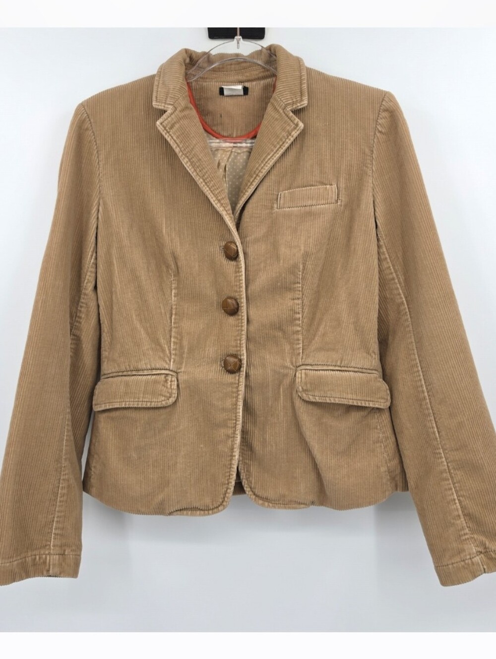 J Crew Vintage Y2K Corduroy Jacket Blazer Small Tan
